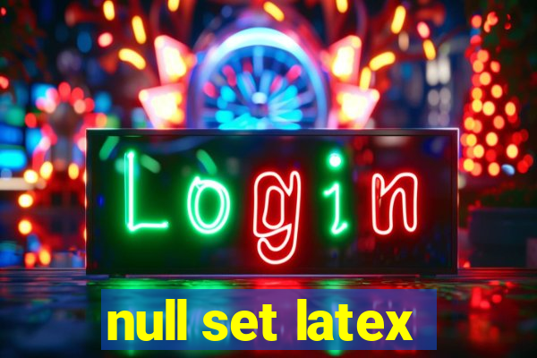 null set latex